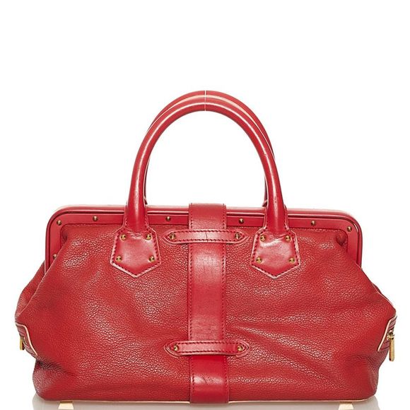Louis Vuitton Angenieux Suhari Leather Geranium Red PM Handbag - Picture 3 of 8